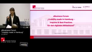 Miniaturansicht - eBusiness-Forum am 02.02.2015 | Usability made in Hamburg - Eröffnung Dr. Bettina Hermes