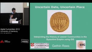 Thumbnail - SP 05 - Uncertain Date, Uncertain Place: Interpreting the History of Jewish Communities in the Byzantine Empire using GIS