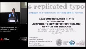 Miniaturansicht - Academic Research in the Blogosphere: Adapting to New Opportunities and Risks on the Internet