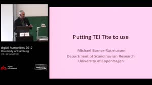 Thumbnail - Putting TEI Tite to use - generating a database resource from a printed dictionary or reference type publication