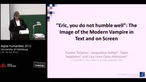 Miniaturansicht - ”Eric, you do not humble well”: The Image of the Modern Vampire in Text and on Screen