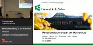Miniaturansicht - Reflexionsförderung in der Hochschule: The  need, potential and challenges of fostering  reflection in higher education  environments