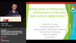 Thumbnail - Awardee: MAKING SENSE OF MATHEMATICS ACHIEVEMENT IN EAST ASIA: DOES CULTURE REALLY MATTER?