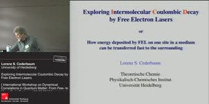 Thumbnail - Exploring interatomic Coulombic decay by free electron lasers
