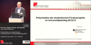 Thumbnail - Präsentation der studentischen Förderprojekte im Universitätskolleg 2013