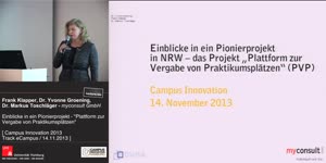 Miniaturansicht - Einblicke in ein Pionierprojekt in NRW – das Projekt "Plattform zur Vergabe von Praktikumsplätzen" (PVP)