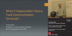 Thumbnail - What if Organization Studies Took Communication Seriously