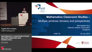 Thumbnail - Plenary Lecture: MATHEMATICS CLASSROOM STUDIES - MULTIPLE WINDOWS AND PERSPECTIVES