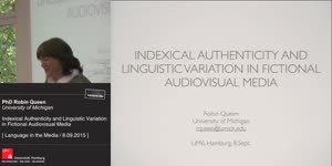 Miniaturansicht - Indexical Authenticity and Linguistic Variation in Fictional Audiovisual Media