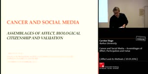 Thumbnail - Cancer and Social Media – Assemblages of Affect, Participation and Value
