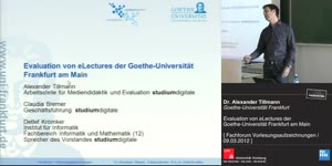 Miniaturansicht - Evaluation von eLectures der Goethe-Universität Frankfurt am Main