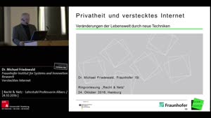Miniaturansicht - Lehrstuhl Prof. Albers - Recht & Netz - Verstecktes Internet - Dr. Friedewald