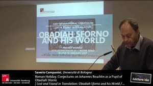 Thumbnail - Roman Holiday. Conjectures on Johannes Reuchlin as a Pupil of Obadiah Sforno