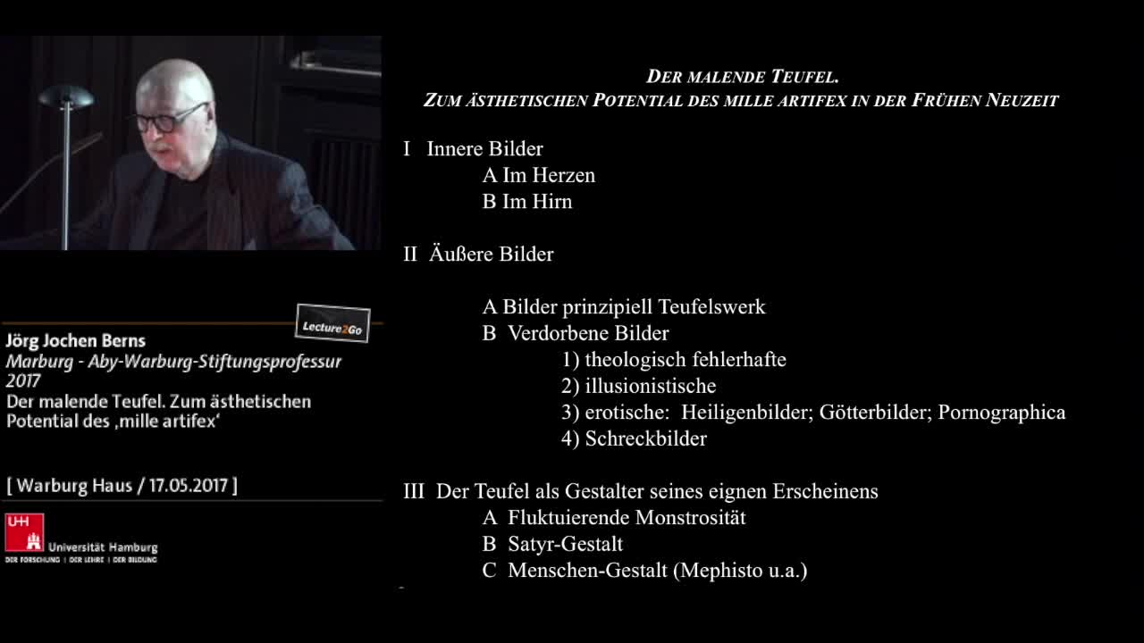 Der Malende Teufel Zum Asthetischen Potential Des Mille Artifex Warburg Haus 2017 Jorg Jochen Berns Universitat Hamburg Lecture2go