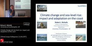 Miniaturansicht - Climate change and sea-level rise: impact and adaptation on the coast