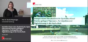 Miniaturansicht - Inwiefern kann eine akademische Open Educational Practice gelingen? Openness, Partizipation und Digitalisierung in der Hochschule