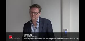 Thumbnail - Grotius Lecture - Ursprünglicher Gemeinbesitz und Weltbürgerrecht auf Migration: von Grotius zu Kant