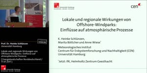 Miniaturansicht - Lokale und regionale Wirkungen von Offshore-Windparks: Einflüsse auf atmosphärische Prozesse