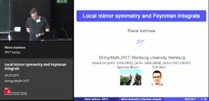 Miniaturansicht - Local mirror symmetry and Feynman integrals