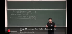 Miniaturansicht - Integrable hierarchy from Kodaira-Spencer gravity