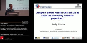 Miniaturansicht - Drought in climate models: what can we do about the uncertainty in climate projections?