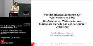 Thumbnail - Die Anfänge der Wirtschafts- und Sozialwissenschaften an der Hamburger Universität