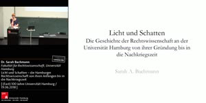 Thumbnail - Licht und Schatten – die Hamburger Rechtswissenschaft von ihren Anfängen bis in die Nachkriegszeit