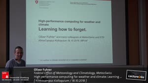 Miniaturansicht - High performance computing for weather and climate: Learning how to forget