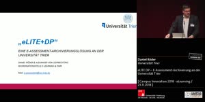 Miniaturansicht - eLITE+DP – E-Assessment-Archivierung an der Universität Trier