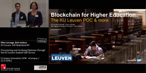 Miniaturansicht - Provisioning and Verifying Diplomas through the KU Leuven Student Self‐Service & SAP Blockchain Services
