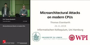 Miniaturansicht - Microarchitectural Attacks on modern CPUs