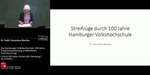 Thumbnail - Die Hamburger Volkshochschule: 100 Jahre Erwachsenenbildung in öffentlicher Verantwortung – ein Streifzug durch die Geschichte