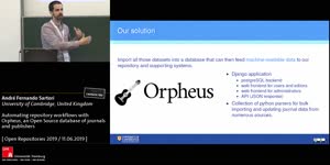 Miniaturansicht - Automating repository workflows with Orpheus, an Open Source database of journals and publishers