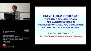 Thumbnail - “Thanh Chiêm Village: The Cradle of Chữ Quốc Ngữ. Major Milestones in the Formation, Development and Use of Chữ Quốc Ngữ in Vietnam”