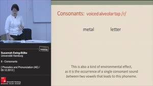 Thumbnail - Consonants 2 – More complex issues: Voiced alveolar tap