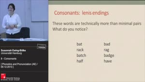 Miniaturansicht - Consonants 2 – More complex issues: Lenis endings