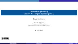 Miniaturansicht - Lecture 4: Tangent spaces (part 2)