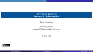 Miniaturansicht - Lecture 5:  Submanifolds