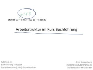 Miniaturansicht - Bufü Tutorium ArneS 03.1 - Arbeitsstruktur Große Aufgaben mit Jahresabschluss - Buchführung Flinspach