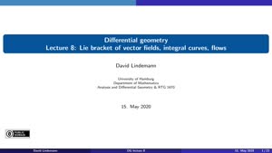 Miniaturansicht - Lecture 8: Lie bracket of vector fields, integral curves, flows