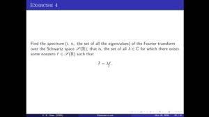 Miniaturansicht - Exercise class: Harmonic Analysis/PDEs, Lecture 6, Part 3