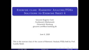 Miniaturansicht - Exercise class: Harmonic Analysis/PDEs, Lecture 7, Part 1