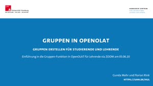 Miniaturansicht - Lehrimpulse: Kleingruppenarbeit in OpenOLAT - Web Session