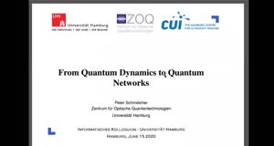 Thumbnail - From Quantum Dynamics to Quantum Networks