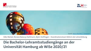 Miniaturansicht - Die Bachelor-Lehramtsstudiengänge an der Universität Hamburg ab WiSe 2020/21