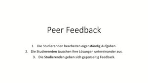Miniaturansicht - Digitale Lehre: Peer Feedback