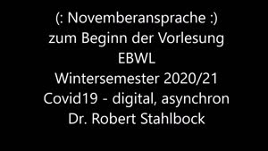 Thumbnail - EBWL WiSe 2020/21 - Begrüßung