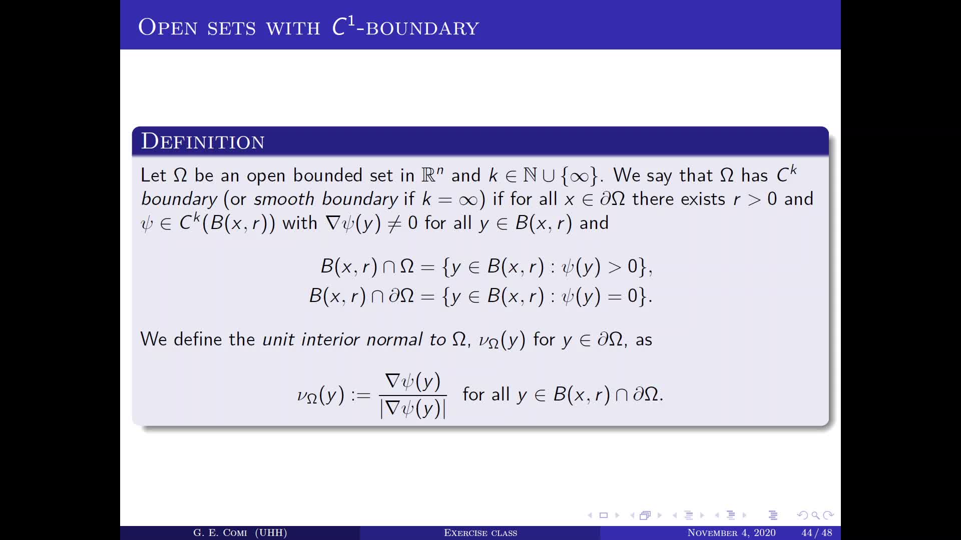 Exercise Class Partial Differential Equations Lecture 1 Part 5 Exercise Class Partial Differential Equations Giovanni Eugenio Comi Universitat Hamburg Partial Differential Equations Lecture2go