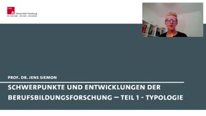 Thumbnail - Schwerpunkte und Entwicklungen der Berufsbildungsforschung - Teil 1 - Typologie