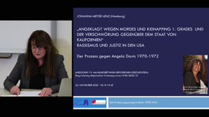 Thumbnail - „Angeklagt wegen Mordes 1. Grades und der Verschwörung gegenüber dem Staat von Kalifornien.“ Rassismus und Justiz in den USA. Der Prozess gegen Angela Davis 1970-1972